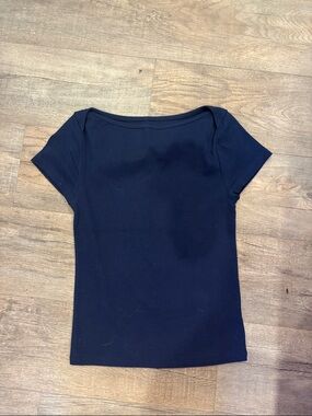 Old Navy Women's Navy Short Sleeve Scoop Neck Tee